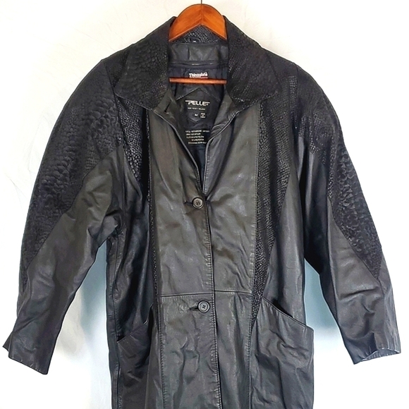 Vintage Pelle Insulated Leather Trenchcoat - Picture 2 of 9